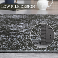 Garvee Bedroom Rug Washable Area Rug Non Slip Low Pile Boho Floral Small Carpet for Bedroom Bedside Soft Paisley Design 0.3 Inch Thickness