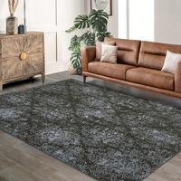 Garvee Machine Washable Area Rugs Lightweight Throw Soft Carpet Boho Botanical Floral Ultra-Thin Indoor Rug