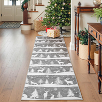 Garvee Grey 2x6 Runner Rug Washable Non Slip Indoor Carpet Soft Low Pile Christmas Decor for Kitchen Entryway Living Room Bedroom