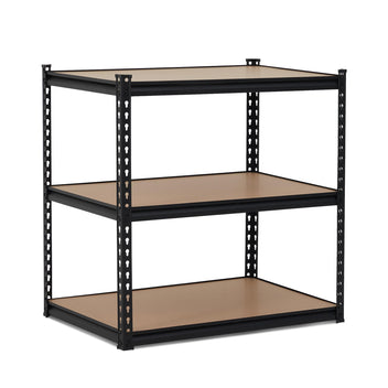 Garvee 3-Tier Heavy-Duty Garage Storage Rack, Adjustable Carbon Steel Shelving, 1500 lb Capacity, 36" W × 24" D × 36" H, Black