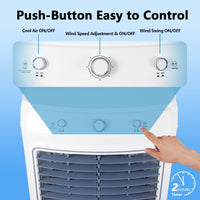 Garvee Evaporative Cooler, Garvee 4100CFM Evaporative Air Cooler with 15.8 Gallon Water Tank and 4 Ice Packs, 3 Modes & Wind Speeds, 3-IN-1 Evaporative Cooler for Outdoor Indoor Use
