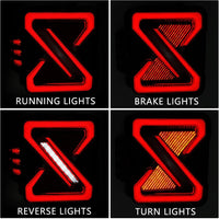 Garvee LED Tail Lights For 07-2018 Jeep Wrangler JK JKU Sport/Sahara/Rubicon Turn Signa