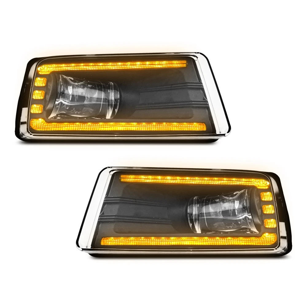 Garvee LED Fog Lights+DRL For 2007-2014 Chevy Silverado Suburban Avalanche Tahoe Lamps