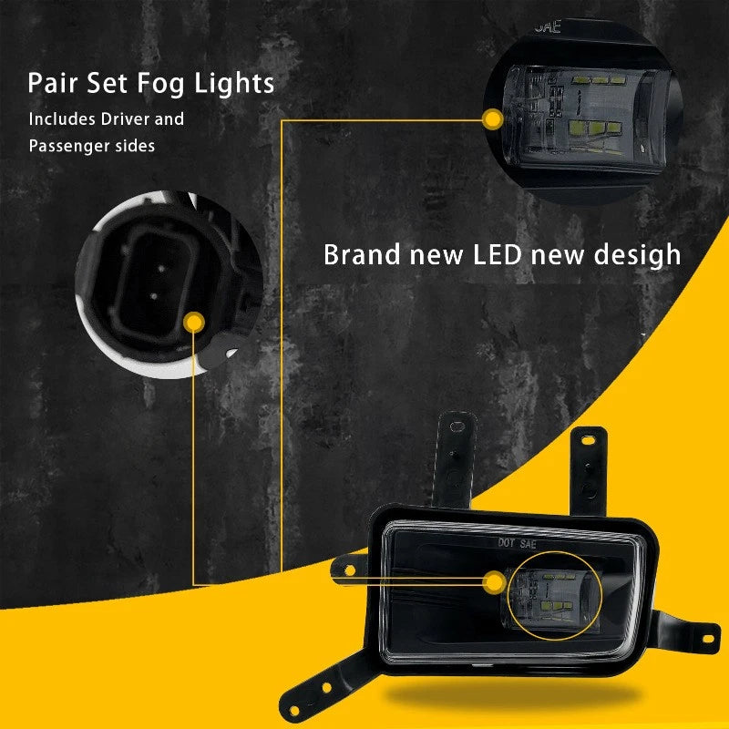 Garvee LED Fog Lights Lamps for Chevy Tahoe 2015-2020, 3500HD, 1 Pair