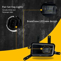Garvee LED Fog Lights Lamps for Chevy Tahoe 2015-2020, 3500HD, 1 Pair