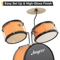 Garvee Drum Set for Beginners, 3-Piece Drum Set, Kids Drum Set with Bass Drum, 8" Suspended Cymbal, Stool, Drumsticks, Pedal