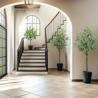 Garvee Artificial Eucalyptus Tree, 6ft Tall Faux Eucalyptus Stems Fake Plants with Realistic Silk Leaves, Fake Trees for Home Office Living Room Bedroom Foyer Porch Indoor Outdoor Decor