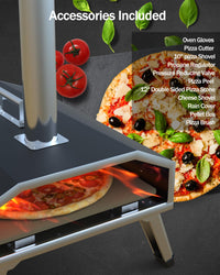 12" Multi-Fuel 4000W 13650BTU Portable Pizza Oven, Outdoor