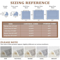 Garvee Heated Blanket Queen Size with LCD Dual Controller, Waffle Weave Fast Heating Electric Blankets, 10 Heat Levels & 1-12H Time Settings, ETL Certified, Machine Washable, Off White, 84" x 90"