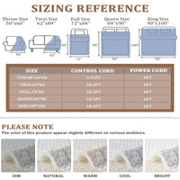 Garvee Heated Blanket Throw, Waffle Weave Electric Throw Blanket Fast Heating with LCD Controller, 6 Heat Levels & 4 Hour Auto Shut Off, ETL Certified, Machine Washable, White, 50" x 60"