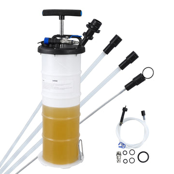 Garvee Vacuum Oil Extractor, Pneumatic & Manual Fluid Extractor Pump with Tank, Extension Tubes & Brake Bleeding Hose for Fast, No-Mess Oil Changes