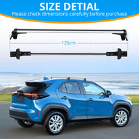 Adjustable 20-54" Roof Cross Bar, Fits Without Grooved Rails
