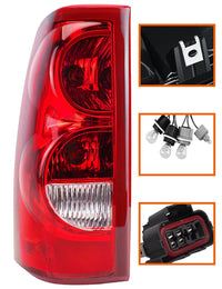 03-06 Silverado 1500/2500HD Ruby Red Tail Lights Pair