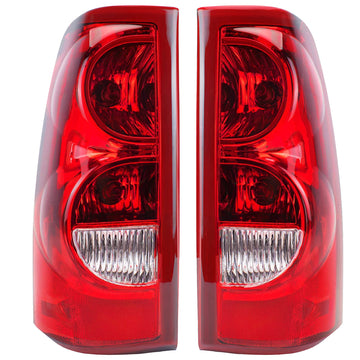 GARVEE Tail Light Assembly for 03-06 Chevy Silverado 1500 1500HD 2500 2500HD Driver & Passenger Side Ruby Red