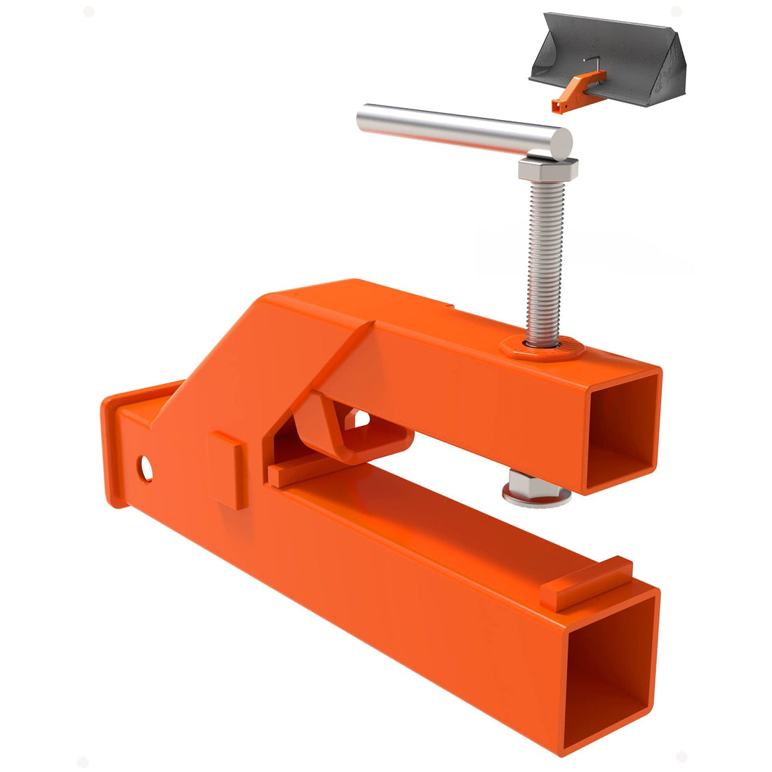 2 Inch Clamp-On Trailer Hitch Receiver for Tractor Bucket Adapter