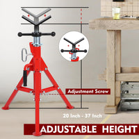 GARVEE V Head Pipe Stand with Adjustable Height 20-37 Inch Foldable & Portable Pipe Jack Stand
