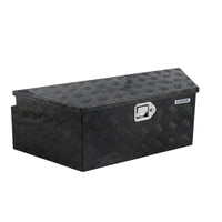 Garvee 33Inch Trailer Tongue Boxes,Heavy Duty Aluminum Trailer Tool Box With Lock and Keys,Diamond Plate Storage Box,Waterproof Trailer Box for Pick Up Truck Bed,RV Trailer,Black
