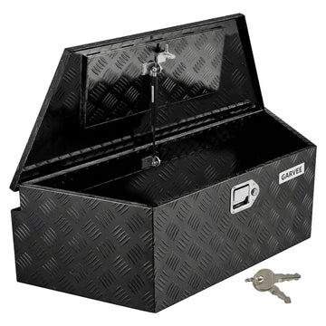 Garvee 39Inch Trailer Tongue Boxes,Heavy Duty Aluminum Trailer Tool Box With Lock and Keys,Diamond Plate Storage Box,Waterproof Trailer Box for Pick Up Truck Bed,RV Trailer,Black