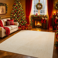 Garvee Extra Large Living Room Rug 9x12 Washable Non Slip Rubber Backing Low Pile Thin Non-Shedding Polyester Fibre TPR Foldable Accent Mat for Office