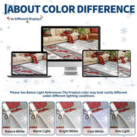 Garvee Washable Runner Rug 2x8 Christmas Runner for Hallway Non Slip Holiday Accent Rug, Xmas Santa Snowflake Printed Bedside Mat, Low Pile Non Shedding Kitchen Carpet for Laundry, Grey