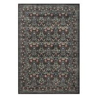 Garvee Washable 5x7 Area Rug Vintage Floral Oriental Non-Slip Low Pile Soft Carpet Brown for Living Room Bedroom Dining Room Office