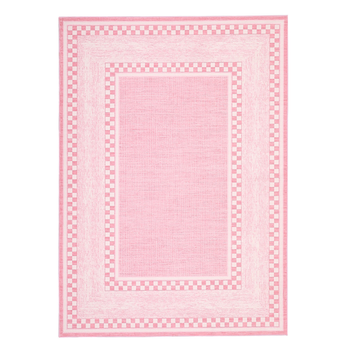 Garvee Area Rug 8x10, No Slip Washable Checkered Pattern Rug, Low-Pile Under Bed Carpet for Living Room Bedroom Dining Room, Pink