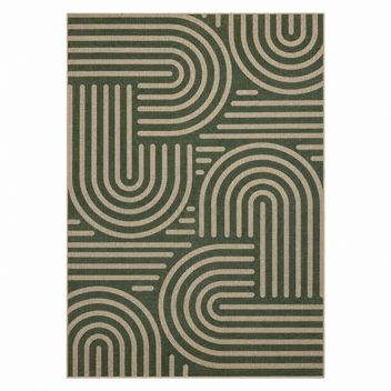 Garvee 8' × 10' Arch Jute-Look Area Rug, Soft Washable Jute-Look Polyester Carpet for Living Room, Bedroom and Dining Room, Green