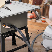 10 Inch 15A Table Saw with Stand - 5000RPM, 90°/0-45° Cuts
