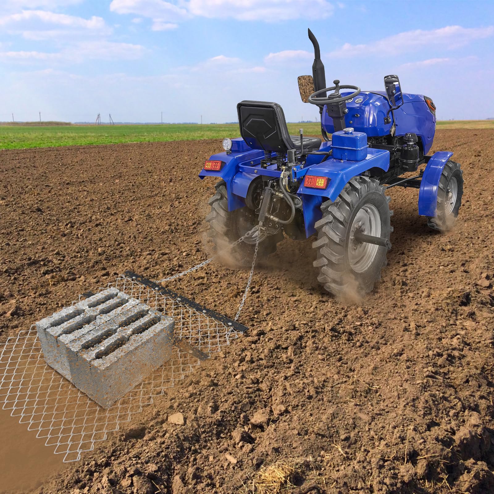 4x5ft ATV/UTV Drag Harrow for Farm & Garden Tractor Attachments