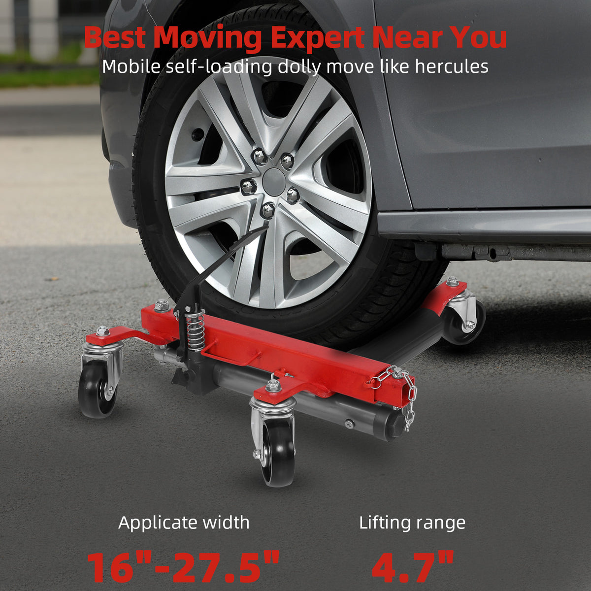 1500lbs Car Wheel Dolly, Ratcheting Pedal Lift,2 Pack