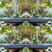Garvee Solar Fountain Pump 1.5W for Bird Bath, Pond & Fountain, 7 Spray Nozzles, Submersible with Filter, Easy Setup
