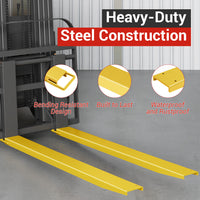 Garvee 5.5" Width Pallet Fork Extension, 4600 LBS Max Heavy Duty Steel Pallet Extensions for Forklift Truck - Yellow / 72x5.5 inch