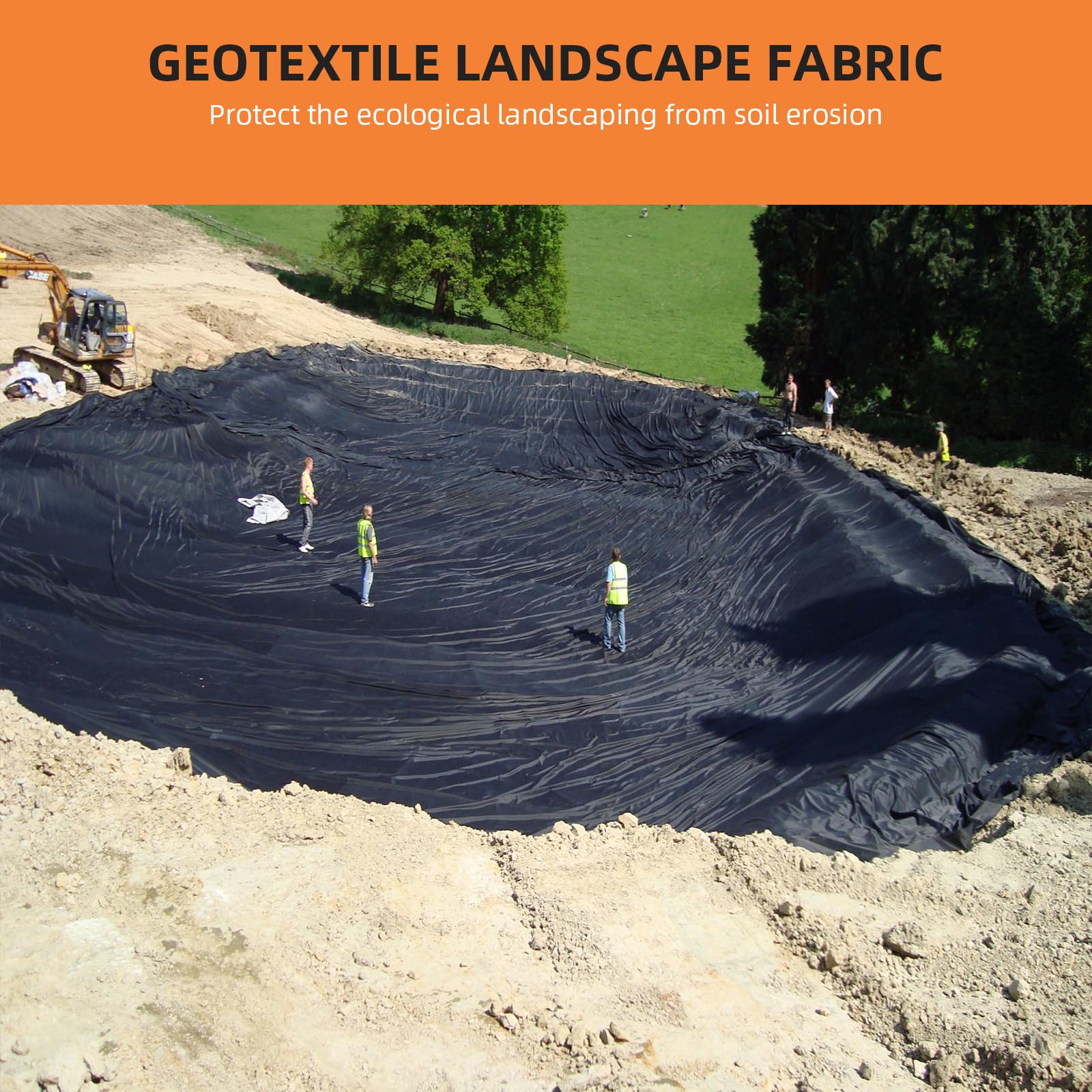 6ftx300ft 6oz PP Geotextile Fabric with 350N Tensile Strength