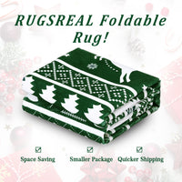 Garvee Christmas Door Mat 2x3 Mat Xmas Bath Mat Non-Slip Kithcen Rug Washable Entryway Rug Small Green Carpet Winter Doormat Rubber Back Tree Doormats for Indoor Outdoor Nursery Rug 2'x3' Green