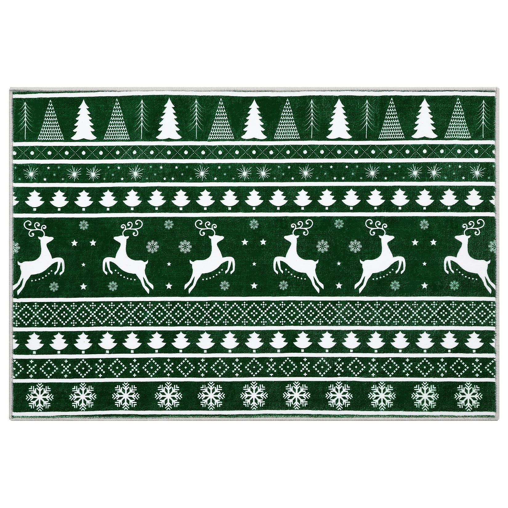 Garvee Christmas Door Mat 2x3 Mat Xmas Bath Mat Non-Slip Kithcen Rug Washable Entryway Rug Small Green Carpet Winter Doormat Rubber Back Tree Doormats for Indoor Outdoor Nursery Rug 2'x3' Green
