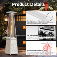 2-in-1 Outdoor Gas Heater & Table, Propane Patio Warmer