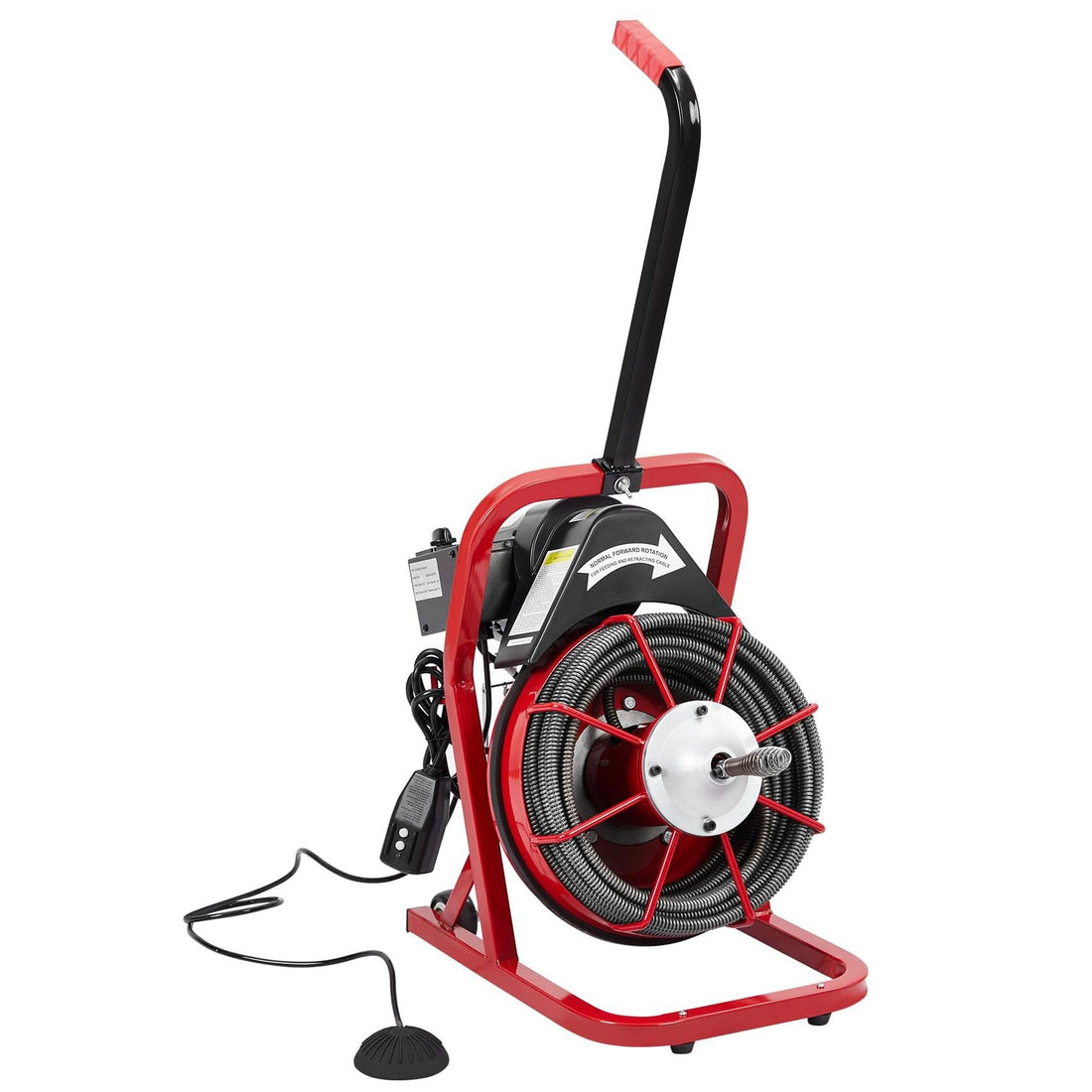 50Ft 3/8 Inch Electric Drain Cleaner Machine for 1-4 Inch Pipes