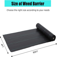 Garvee Weed Barrier Landscape Fabric 4ft x 100ft, Premium Non-Woven 1.8oz, Tear-Resistant & Easy Setup, Polypropylene Material, UV Resistant, Garden & Erosion Control