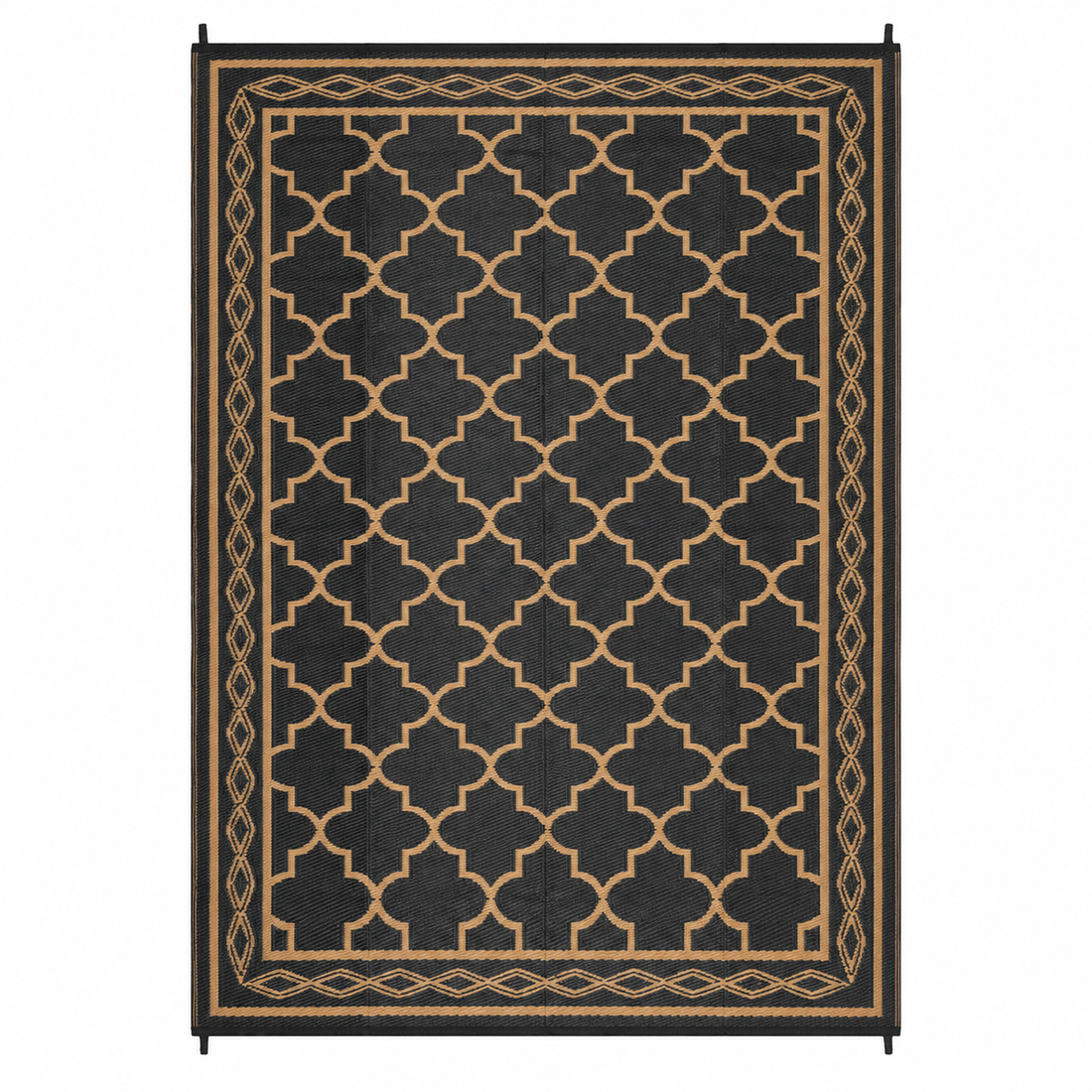 Garvee Large 10x20 Patio Outdoor Rug Reversible Waterproof Plastic Straw Mat for RV Camping Deck Backyard Balcony Black/Brown