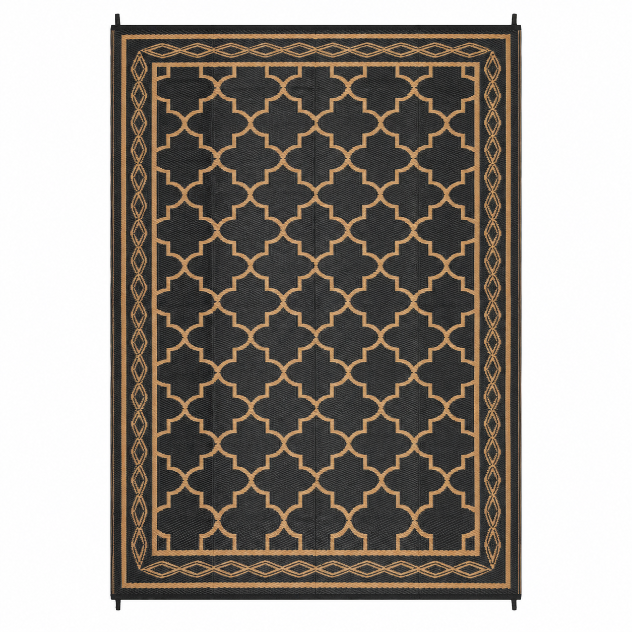 Garvee Large 10x20 Patio Outdoor Rug Reversible Waterproof Plastic Straw Mat for RV Camping Deck Backyard Balcony Black/Brown