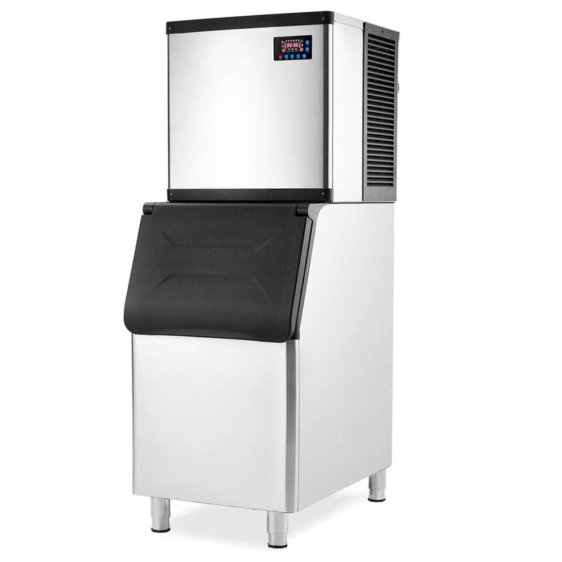 GARVEE 500LBS/24H Commercial Ice Maker Stainless Steel Under Counter Ice Machine with 300lbs Storage for Bar Cafe Restaurant