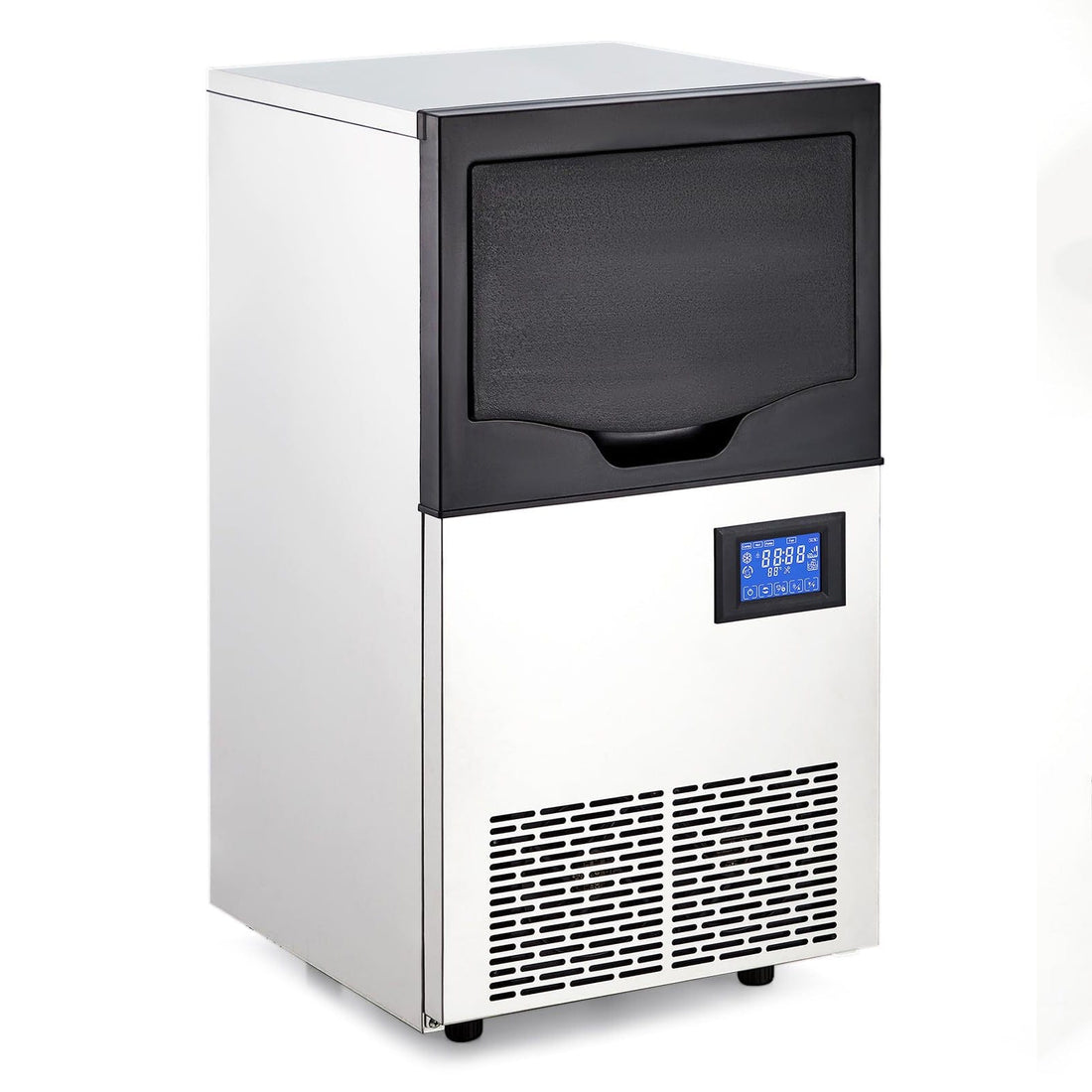 90Lbs/24H Ice Maker, 30Lbs Storage, Self-Clean for Business/Home