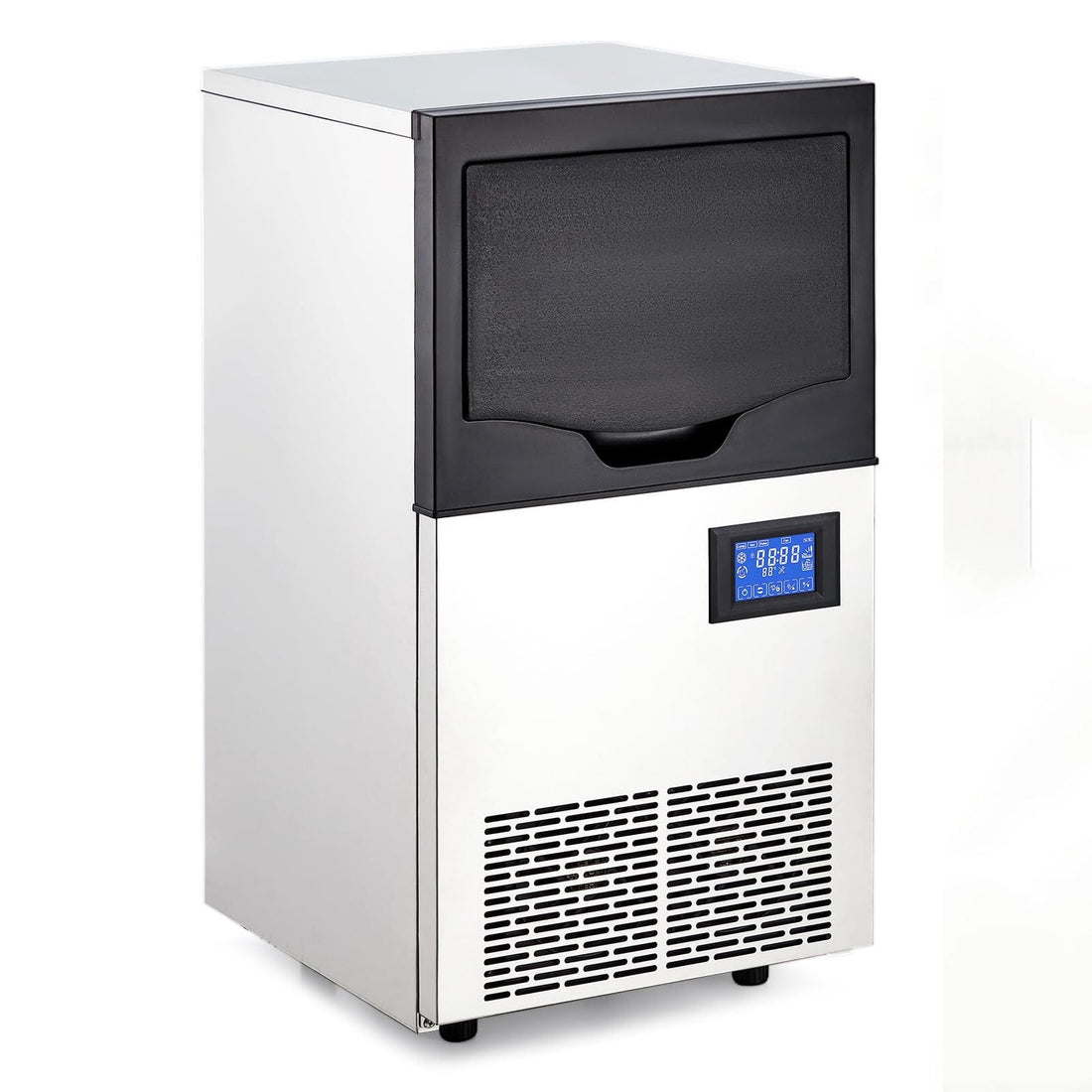 100Lbs/24H Under Counter Ice Maker 35Lbs Storage for Office/Cafe, LCD