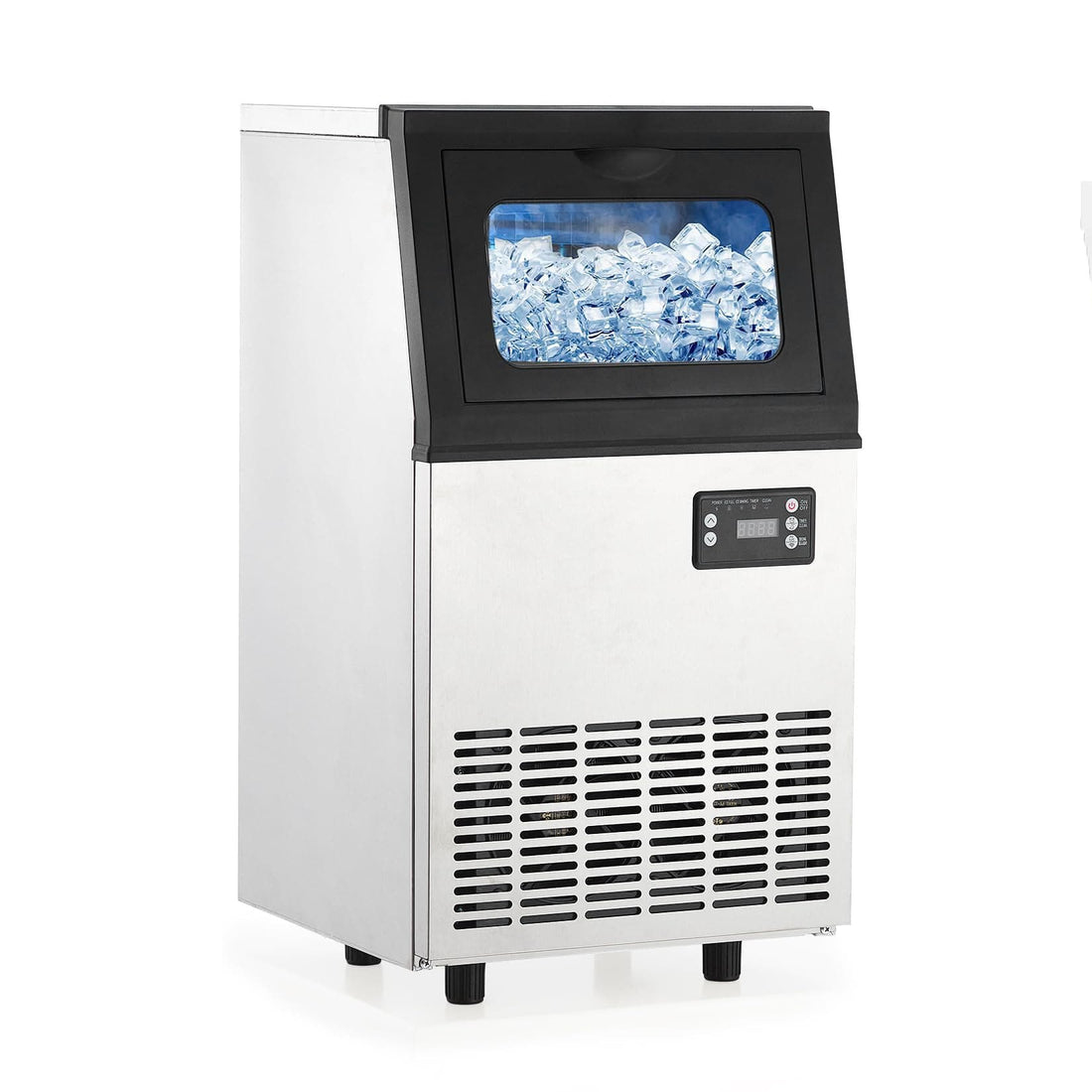110Lbs/24H Ice Machine, 18Lbs Bin, Filter, for Home/Bar Use - GARVEE