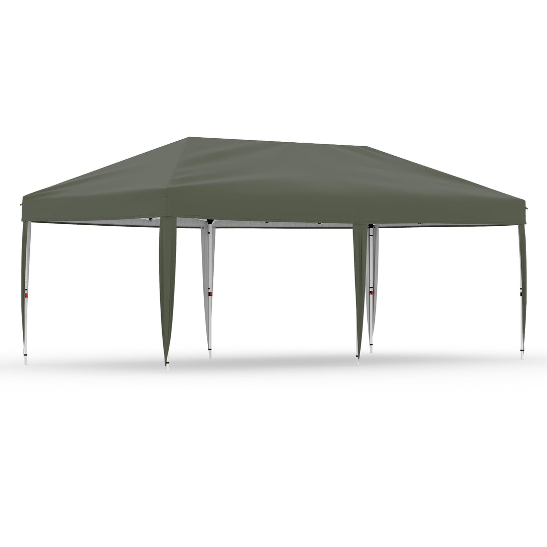 Garvee 10'x20' Pop-Up Commercial Canopy Tent, Heavy-Duty Waterproof Shelter with UV Protection, Locking System & Adjustable Legs, Grey