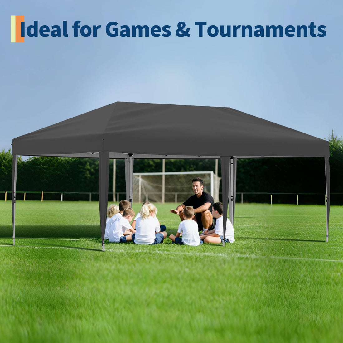 Garvee 10'x20' Pop-Up Commercial Canopy Tent, Heavy-Duty Waterproof Shelter with UV Protection, Locking System & Adjustable Legs, Grey