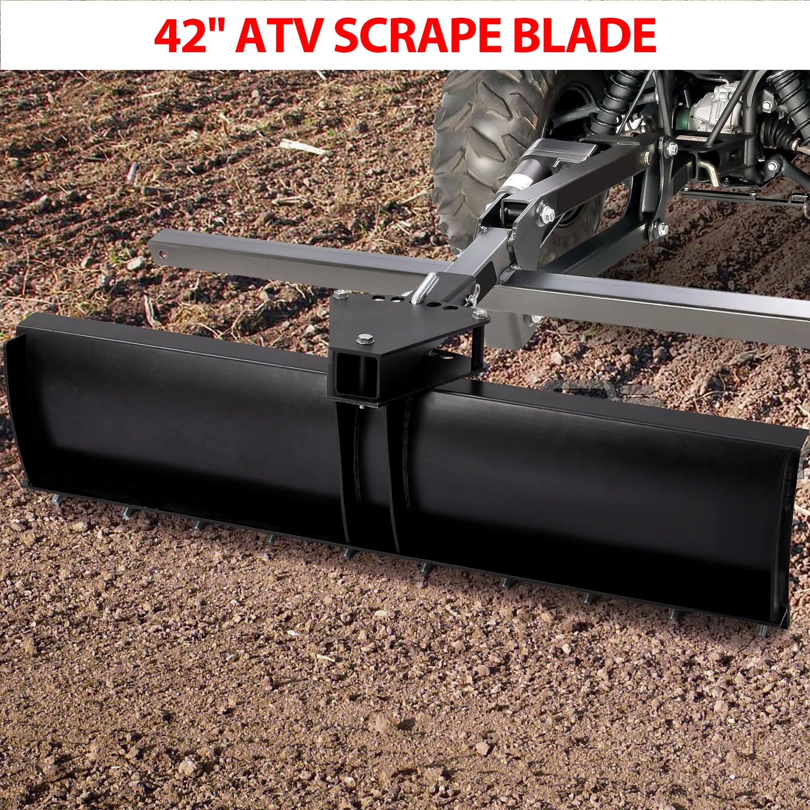 ATV/UTV 3-Pos Impact Implements Blade, 5 Angles Driveway Grader - GARVEE