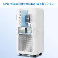 10000 BTU 4-in-1 Portable AC, Cools 450 sq.ft, Remote & Kit