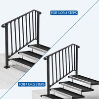 Adjustable 3-4 Steps Handrail with Kit for Outdoor Stairs - GARVEE