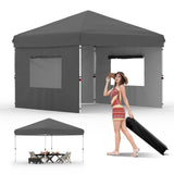 Garvee 10'x10' Pop Up Canopy – Heavy Duty Easy Setup Tent for Events, Parties & Outdoor Use - Grey